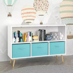 Libreria a 3 cassetti per bambini White & Blue con ripiano superiore