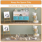 Libreria a 3 cassetti per bambini White & Blue con ripiano superiore