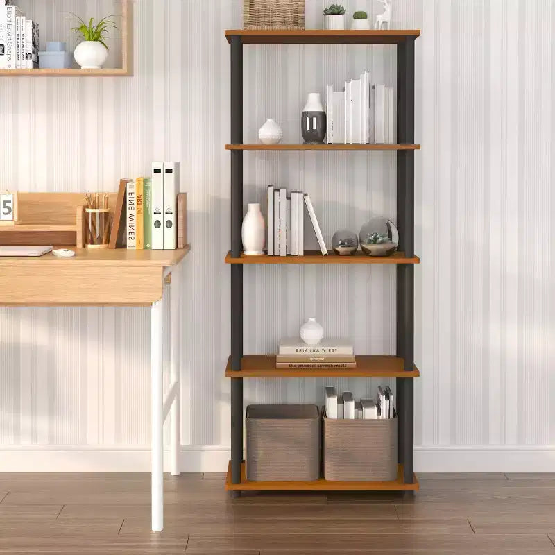 Libreria aperta alta a 5 ripiani, vari colori, per adulti