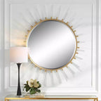 Specchio da parete Gold Sunburst, 55", singolo