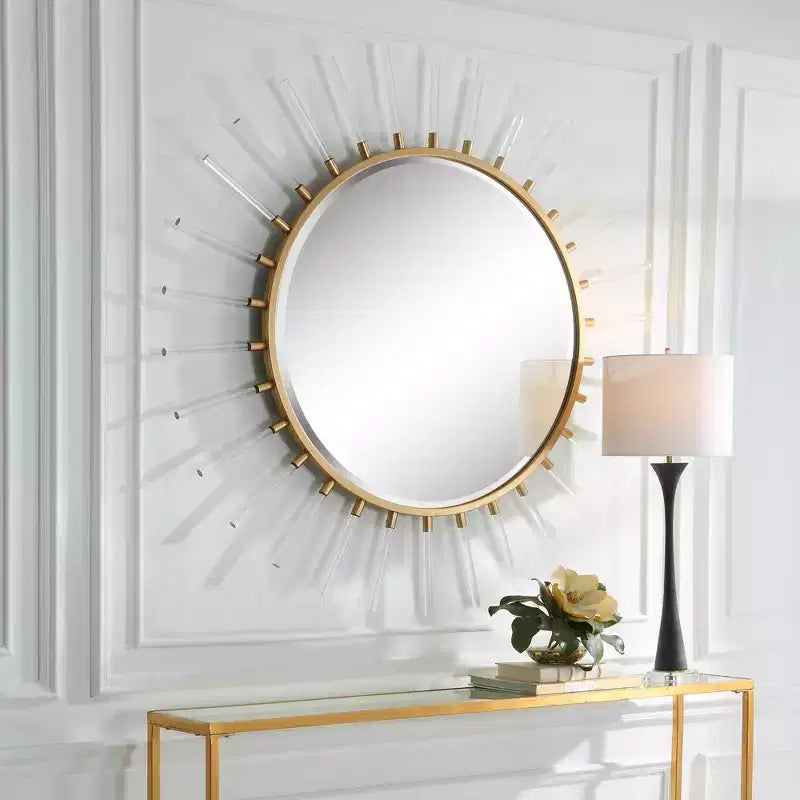 Specchio da parete Gold Sunburst, 55", singolo