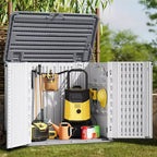 Armadio da esterno in resina a 2 ante, 35 Cu.Ft, per assemblaggio a 1 persona