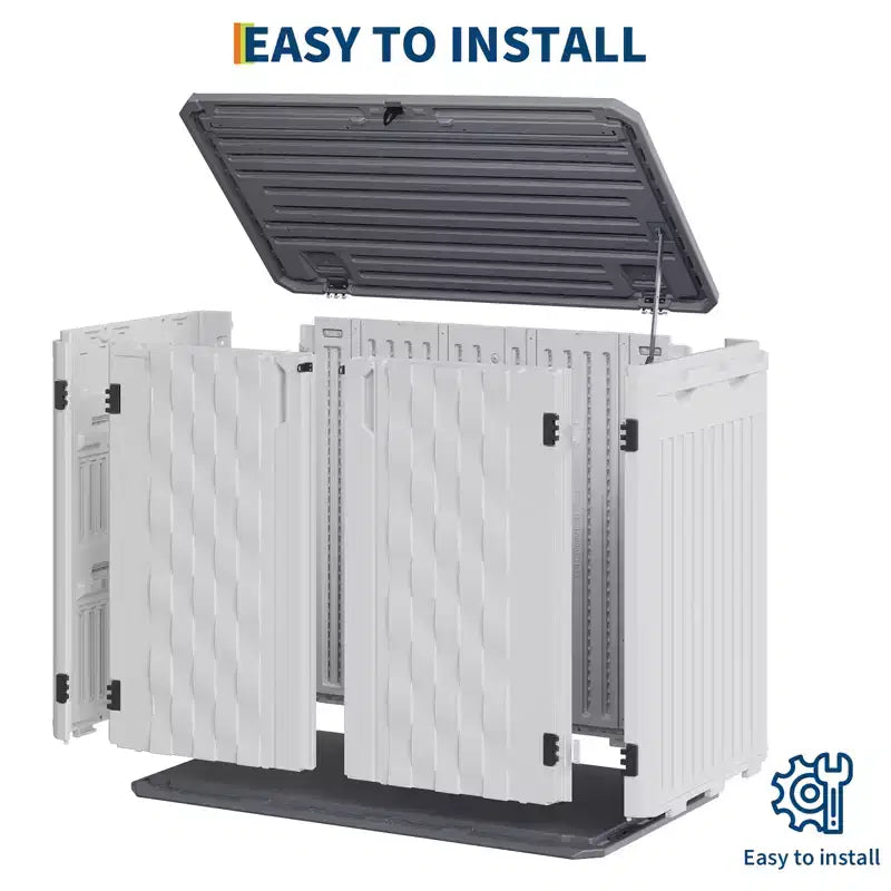 Armadio da esterno in resina a 2 ante, 35 Cu.Ft, per assemblaggio a 1 persona