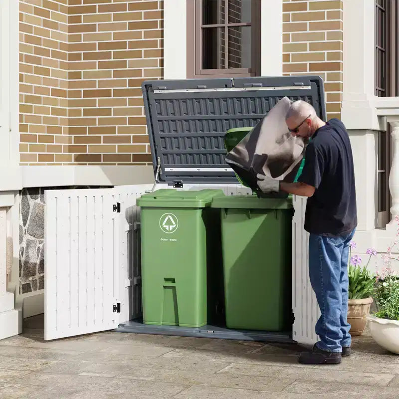 Armadio da esterno in resina a 2 ante, 35 Cu.Ft, per assemblaggio a 1 persona