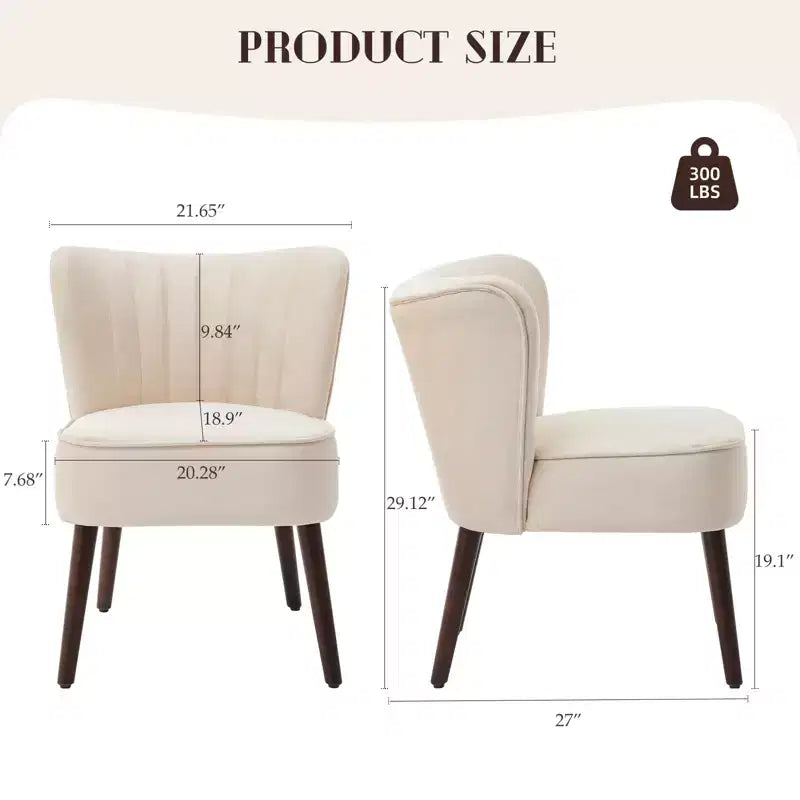 Poltrona d'Appoggio Imbottita Senza Braccioli, Beige/Nero/Verde, Stile Mid-Century, Posti a Sedere 1