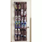 Organizzatore di scarpe da appendere alla porta a 24 tasche, contiene 24 paia