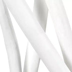 Paravento a Pannello Singolo in Ramo di Teak, Naturale/Bianco, 39L x 68A