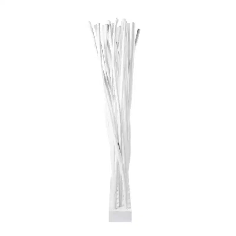 Paravento a Pannello Singolo in Ramo di Teak, Naturale/Bianco, 39L x 68A
