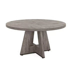 MAYEERTY Tavolo da Pranzo Rotondo da 47 Pollici Stile Rustico, Tavolo da Cucina per 4 Persone con Struttura in Metallo e Piano in MDF