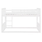 Letto a castello convertibile in legno grigio/bianco per 2 bambini