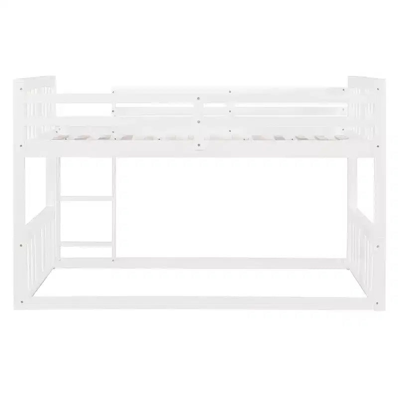 Letto a castello convertibile in legno grigio/bianco per 2 bambini