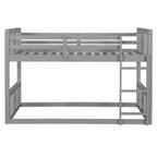 Letto a castello convertibile in legno grigio/bianco per 2 bambini