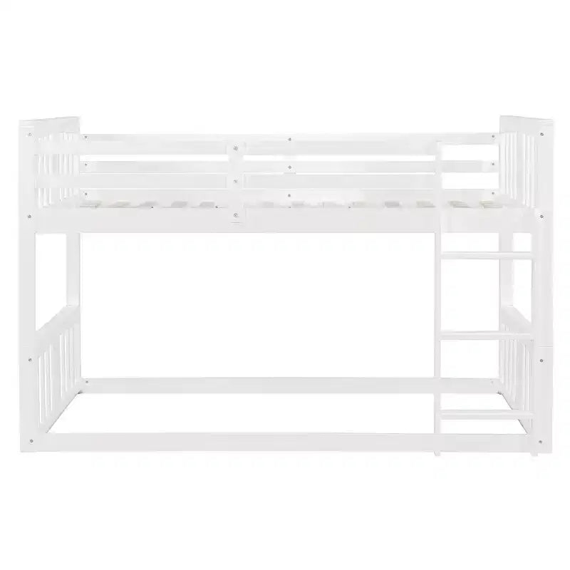 Letto a castello convertibile in legno grigio/bianco per 2 bambini