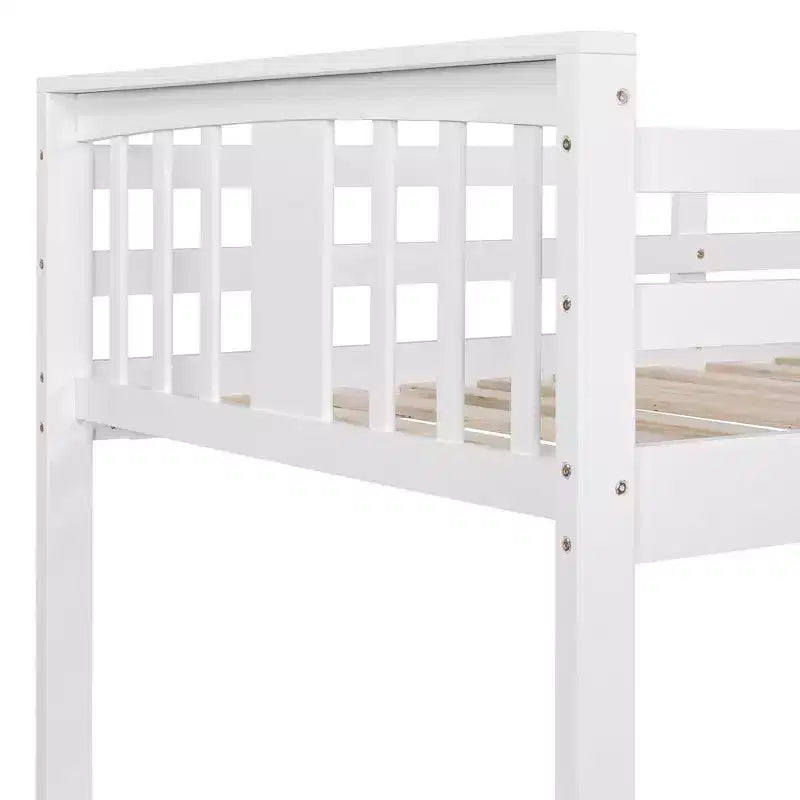 Letto a castello convertibile in legno grigio/bianco per 2 bambini