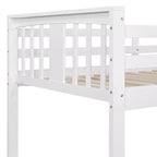 Letto a castello convertibile in legno grigio/bianco per 2 bambini