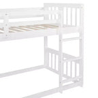 Letto a castello convertibile in legno grigio/bianco per 2 bambini