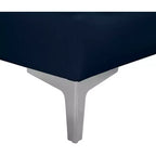 Poltrona senza braccioli in velluto blu navy, seduta singola